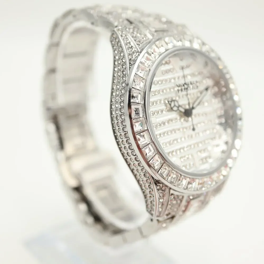 Montres Prestige Eclat X Invicta Men’s 42mm Watch Iced Out Glitz w New Battery